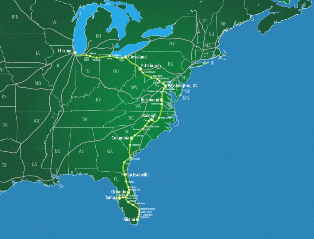 Floridian Train Route Map