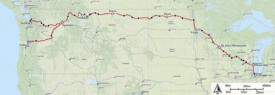 Know the Amtrak Empire Builder Route Map